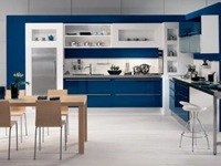 Kitchen Furniture Asia Laccata Luc Blu